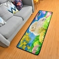 thumbnail image 1 of SKYSONIC 2'X6' Easter Chick Chicken Runner Rug with Rubber Backing, Watercolor Colored Eggs Non Slip Entryway Rug Runner Washable Soft Area Rug Carpet for Hallway Bedroom Kitchen Decor, 1 of 6