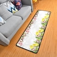 thumbnail image 1 of SKYSONIC 2'X6' Easter Eggs Chicken Runner Rug with Rubber Backing, Spring Green Leaves Non Slip Entryway Rug Runner Washable Soft Area Rug Carpet for Hallway Bedroom Kitchen Decor, 1 of 6