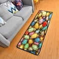 thumbnail image 1 of SKYSONIC 2'X6' Golden Artistic Easter Eggs 3D Runner Rug with Rubber Backing, Non Slip Entryway Rug Runner Washable Soft Area Rug Carpet for Hallway Bedroom Kitchen Decor, 1 of 6