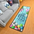 thumbnail image 1 of SKYSONIC 2'X6' Happy Easter Eggs Runner Rug with Rubber Backing, Colorful Easter Flower Non Slip Entryway Rug Runner Washable Soft Area Rug Carpet for Hallway Bedroom Kitchen Decor, 1 of 6