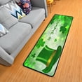 thumbnail image 1 of SKYSONIC 2'X6' Leprechaun Hat Clovers Runner Rug with Rubber Backing, Happy Saint Patricks Day Non Slip Entryway Rug Runner Washable Soft Area Rug Carpet for Hallway Bedroom Kitchen Decor, 1 of 6