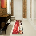 thumbnail image 1 of SKYSONIC 2'X6' Merry Christmas Santa Runner Rug with Rubber Backing, Funny Xmas Reindeer Non Slip Entryway Rug Runner Washable Soft Area Rug Carpet for Hallway Bedroom Kitchen Decor, 1 of 6