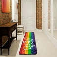 thumbnail image 1 of SKYSONIC 2'X6' Rainbow Gay Flag Runner Rug with Rubber Backing, Valentine's Day Non Slip Entryway Rug Runner Washable Soft Area Rug Carpet for Hallway Bedroom Kitchen Decor, 1 of 6