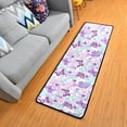 thumbnail image 1 of SKYSONIC 2'X6' Spring Purple Butterfly Runner Rug with Rubber Backing, Ethnic Flowers Non Slip Entryway Rug Runner Washable Soft Area Rug Carpet for Hallway Bedroom Kitchen Decor, 1 of 6