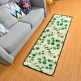 thumbnail image 1 of SKYSONIC 2'X6' St Patrick Shamrock Runner Rug with Rubber Backing, Retro Style Non Slip Entryway Rug Runner Washable Soft Area Rug Carpet for Hallway Bedroom Kitchen Decor, 1 of 6