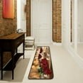 thumbnail image 1 of SKYSONIC 2'X6' Valentine Rose Wine Runner Rug with Rubber Backing, Romantic Dinner Non Slip Entryway Rug Runner Washable Soft Area Rug Carpet for Hallway Bedroom Kitchen Decor, 1 of 6