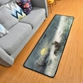 thumbnail image 1 of SKYSONIC 2'X6' Vintage Easter Rabbits Runner Rug with Rubber Backing, Snowy Winter Night Non Slip Entryway Rug Runner Washable Soft Area Rug Carpet for Hallway Bedroom Kitchen Decor, 1 of 6
