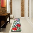 thumbnail image 1 of SKYSONIC 2'X6' Watercolor Red Birds Runner Rug with Rubber Backing, Xmas Birdhouse Non Slip Entryway Rug Runner Washable Soft Area Rug Carpet for Hallway Bedroom Kitchen Decor, 1 of 6