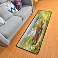 thumbnail image 1 of SKYSONIC 2'X6' White Easter Rabbit Runner Rug with Rubber Backing, Chocolate Eggs Non Slip Entryway Rug Runner Washable Soft Area Rug Carpet for Hallway Bedroom Kitchen Decor, 1 of 6