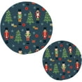thumbnail image 1 of SKYSONIC 2 pcs Christmas Tree Nutcracker Pot Holders Trivets, Heat Resistant Trivets,Christmas Pattern Cotton Thread Weave Mats for Hot Pads Pans Pot Bowl Teapot, 1 of 7
