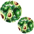 thumbnail image 1 of SKYSONIC 2 pcs Exotic Green Avocado Pot Holders Trivets, Heat Resistant Trivets,Watercolor Summer Fruit Cotton Thread Weave Mats for Hot Pads Pans Pot Bowl Teapot, 1 of 7