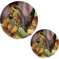 thumbnail image 1 of SKYSONIC 2 pcs Fall Oil Painting Cornucopia Pot Holders Trivets, Heat Resistant Trivets,Autumn Pumpkin Fruit Cotton Thread Weave Mats for Hot Pads Pans Pot Bowl Teapot, 1 of 7