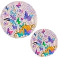 thumbnail image 1 of SKYSONIC 2 pcs Pumpkin Butterfly Colorful Pot Holders Trivets, Heat Resistant Trivets,Thanksgiving Autumn Cotton Thread Weave Mats for Hot Pads Pans Pot Bowl Teapot, 1 of 7