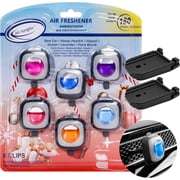 Air Jungles Car Air Freshener Vent Clip, Variety Scent, with 2 civic adapter