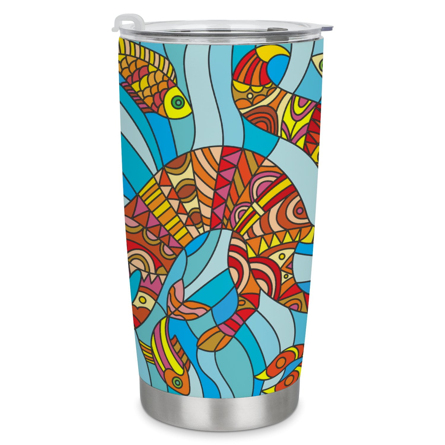 SKYSONIC 20oz Tumbler with Lid Insulated Full Print Auto Cup,Abstract