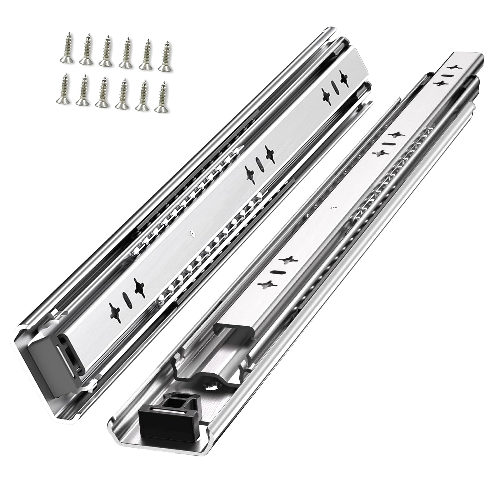 SKYSONIC 260 Lbs Drawer Slides 1 Pair 8 10 12 14 16 18 20 24 26 30 32 ...