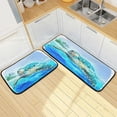 thumbnail image 1 of SKYSONIC 2PCS Sea Turtle Kitchen Rug and Mat Summer Floor Runner Rug Anti Fatigue Non Slip Comfort Mat for Doormat Laundry Room Hallway 19.7"x27.6"+19.7"x47.2", 1 of 7