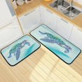 thumbnail image 1 of SKYSONIC 2PCS Sea Turtle Summer Kitchen Rug and Mat Ocean Wildlife Animals Floor Runner Rug Anti Fatigue Non Slip Comfort Mat for Doormat Laundry Room Hallway 19.7"x27.6"+19.7"x47.2", 1 of 7