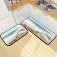 thumbnail image 1 of SKYSONIC 2PCS Summer Shell Pearl Kitchen Rug and Mat Sea Rope Floor Runner Rug Anti Fatigue Non Slip Comfort Mat for Doormat Laundry Room Hallway 19.7"x27.6"+19.7"x47.2", 1 of 7