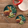 thumbnail image 1 of SKYSONIC 2Pcs Cute Bunny and Easter Eggs Pot Holders Trivets, Cartoon Cotton Thread Weave Trivet Heat Resistant Mats Pot Teapot Protection Table Decorative, 1 of 7