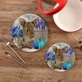 thumbnail image 1 of SKYSONIC 2Pcs Easter Rabbit Flower Egg Pot Holders Trivets, Watercolor Cotton Thread Weave Trivet Heat Resistant Mats Pot Teapot Protection Table Decorative, 1 of 7