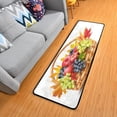 thumbnail image 1 of SKYSONIC 2X6 Feet Apples Autumn Leaves Runner Rug with Rubber Backing, Fruit Basket Non Slip Entryway Rug Runner Washable Soft Area Rug Carpet for Hallway Bedroom Kitchen Decor, 1 of 6