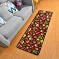 thumbnail image 1 of SKYSONIC 2X6 Feet Christmas Food Sweet Tree Runner Rug with Rubber Backing, Cake Gingerbread Cookies Non Slip Entryway Rug Runner Washable Soft Area Rug Carpet for Hallway Bedroom Kitchen Decor, 1 of 6