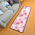 thumbnail image 1 of SKYSONIC 2X6 Feet Christmas Pink Rabbit Runner Rug with Rubber Backing, Pink Xmas Tree Non Slip Entryway Rug Runner Washable Soft Area Rug Carpet for Hallway Bedroom Kitchen Decor, 1 of 6