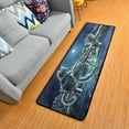 thumbnail image 1 of SKYSONIC 2X6 Feet Funny Cats Fishing Night Runner Rug with Rubber Backing, Abstract Cute Kitten Non Slip Entryway Rug Runner Washable Soft Area Rug Carpet for Hallway Bedroom Kitchen Decor, 1 of 6