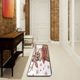 thumbnail image 1 of SKYSONIC 2X6 Feet Funny Christmas Deer Runner Rug with Rubber Backing, Winter Red Snowflake Non Slip Entryway Rug Runner Washable Soft Area Rug Carpet for Hallway Bedroom Kitchen Decor, 1 of 6