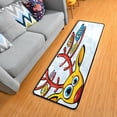 thumbnail image 1 of SKYSONIC 2X6 Feet Funny Yellow Deer Birds Runner Rug with Rubber Backing, Cartoon Cute Horn Colorful Non Slip Entryway Rug Runner Washable Soft Area Rug Carpet for Hallway Bedroom Kitchen Decor, 1 of 6