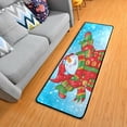 thumbnail image 1 of SKYSONIC 2X6 Feet Happy Red Snowman Runner Rug with Rubber Backing, Winter Snowfall Non Slip Entryway Rug Runner Washable Soft Area Rug Carpet for Hallway Bedroom Kitchen Decor, 1 of 6
