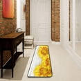 thumbnail image 1 of SKYSONIC 2X6 Feet Ornamental Sunflowers Blooming Runner Rug with Rubber Backing, White Wooden Non Slip Entryway Rug Runner Washable Soft Area Rug Carpet for Hallway Bedroom Kitchen Decor, 1 of 6