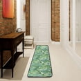 thumbnail image 1 of SKYSONIC 2X6 Feet Palm Frond Tropical Runner Rug with Rubber Backing, Summer Green Non Slip Entryway Rug Runner Washable Soft Area Rug Carpet for Hallway Bedroom Kitchen Decor, 1 of 6
