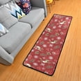 thumbnail image 1 of SKYSONIC 2X6 Feet Red Christmas Deer Runner Rug with Rubber Backing, Winter Snowflakes Animal Non Slip Entryway Rug Runner Washable Soft Area Rug Carpet for Hallway Bedroom Kitchen Decor, 1 of 6