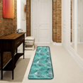 thumbnail image 1 of SKYSONIC 2X6 Feet Watercolor Palm Leaves Runner Rug with Rubber Backing, Summer Tropical Leaves Non Slip Entryway Rug Runner Washable Soft Area Rug Carpet for Hallway Bedroom Kitchen Decor, 1 of 6