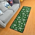 thumbnail image 1 of SKYSONIC 2X6 Feet White Christmas Snowflakes Runner Rug with Rubber Backing, Buffalo Plaid Teal Non Slip Entryway Rug Runner Washable Soft Area Rug Carpet for Hallway Bedroom Kitchen Decor, 1 of 6
