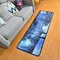 thumbnail image 1 of SKYSONIC 2X6 Feet Winter Snow Forest Runner Rug with Rubber Backing, Snowy Non Slip Entryway Rug Runner Washable Soft Area Rug Carpet for Hallway Bedroom Kitchen Decor, 1 of 6