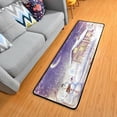 thumbnail image 1 of SKYSONIC 2X6 Feet Winter Snowman Landscape Runner Rug with Rubber Backing, Snow House Non Slip Entryway Rug Runner Washable Soft Area Rug Carpet for Hallway Bedroom Kitchen Decor, 1 of 6
