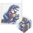 thumbnail image 1 of SKYSONIC 3 PCS Cartoon Dinosaur Santa Claus Baby Muslin Washcloths, Christmas Tree Funny Face Towel Burp Cloths Ultra Soft Absorbent Cotton Bath Wipes Towels for Newborn Boys Girls, 1 of 7