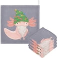 thumbnail image 1 of SKYSONIC 3 PCS Cute Axolotl Santa Baby Muslin Washcloths, Christmas Tree Face Towel Burp Cloths Ultra Soft Absorbent Cotton Bath Wipes Towels for Newborn Boys Girls, 1 of 7