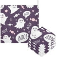 thumbnail image 1 of SKYSONIC 3 PCS Halloween Cute Ghosts Purple Baby Muslin Washcloths, Candies Boo Face Towel Burp Cloths Ultra Soft Absorbent Cotton Bath Wipes Towels for Newborn Boys Girls, 1 of 7