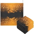 thumbnail image 1 of SKYSONIC 3 PCS Orange Black Glitter Sparkle Baby Muslin Washcloths, Spooky Halloween Party Face Towel Burp Cloths Ultra Soft Absorbent Cotton Bath Wipes Towels for Newborn Boys Girls, 1 of 7