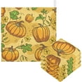 thumbnail image 1 of SKYSONIC 3 PCS Orange Pumpkins Baby Muslin Washcloths, Fall Thanksgiving Harvest Face Towel Burp Cloths Ultra Soft Absorbent Cotton Bath Wipes Towels for Newborn Boys Girls, 1 of 7