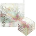 thumbnail image 1 of SKYSONIC 3 PCS Watercolor Music Notes Baby Muslin Washcloths, Soft Absorbent Face Towel Burp Cloths Cotton Bath Wipes Infant Wash Cloth for Newborn Boys Girls, 1 of 7