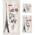 thumbnail image 1 of SKYSONIC 3 Pack Towel Beautiful Eiffel Tower Take Me to Paris Cotton Bath Towel Set (1 Bath Towel, 1 Hand Towel, 1 Washcloth) for Bathroom, Super Soft and Quick Dry Towels, 1 of 7