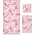 thumbnail image 1 of SKYSONIC 3 Pack Towel Camo Girl Unicorn Cotton Bath Towel Set (1 Bath Towel, 1 Hand Towel, 1 Washcloth) for Bathroom, Super Soft and Quick Dry Towels, 1 of 7