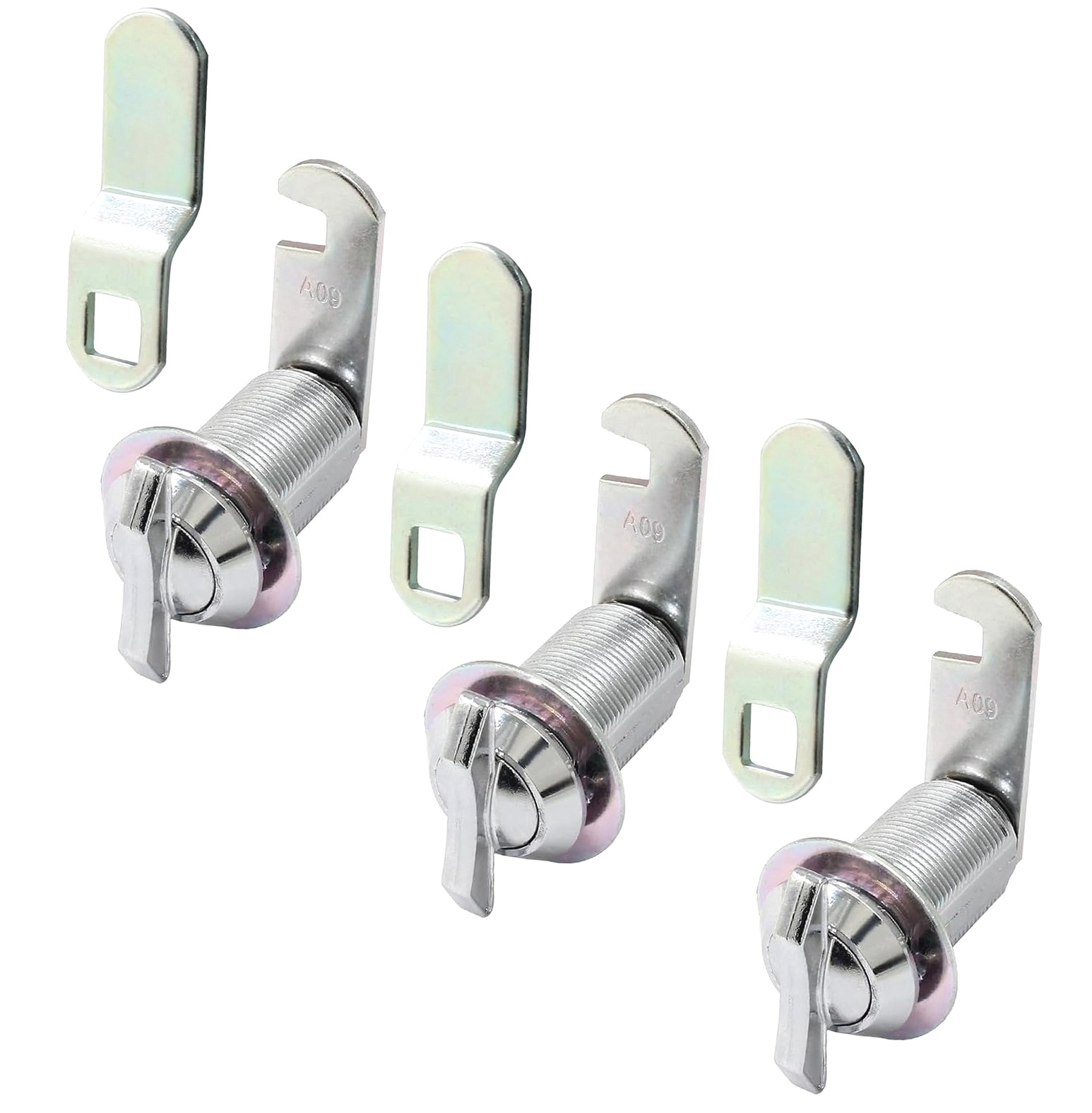 SKYSONIC 3 Pcs 5/8 Inch Thumb Operated Offset Cabinet Cam Lock, Keyless ...