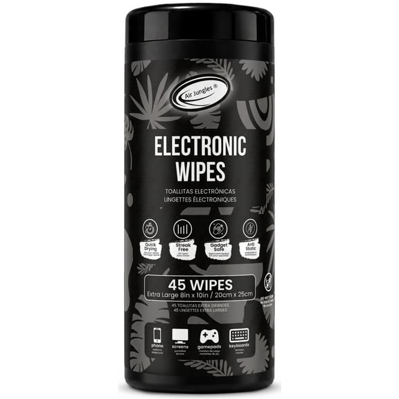Air Jungles Electronic Wipe 8x10inch 45ct in canister