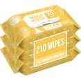 thumbnail image 1 of Air Jungles Wood Cleaner Wipes 70 Count (3 Packs), XL 8in x 10in, Clean Polish Protect Wipe for Wood Furniture, Tables, Cabinets, Remove Dust and Stains, with Vitamin E Gentle for Skin, Lemon Scent, 1 of 4